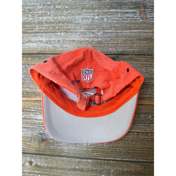 VINTAGE Denver Broncos Hat Cap Orange White NFL Logo Athletic Strapback YOUTH - Picture 3 of 6